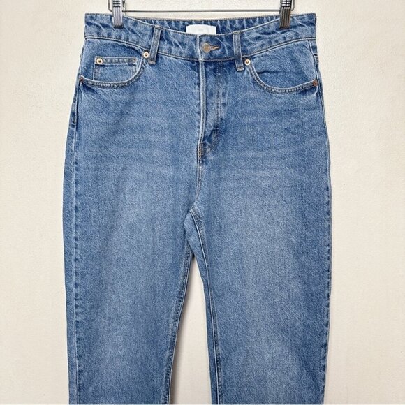 H&M Womens 6 Straight High Rise Jeans Medium Wash - Picture 2 of 13